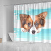 Papillon Dog Print Shower Curtain-Free Shipping - Deruj.com