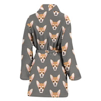 Cute Chihuahua Dog Pattern Print Women's Bath Robe-Free Shipping - Deruj.com