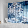 Snowy Lion Print Shower Curtains-Free Shipping - Deruj.com