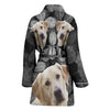 Cute Labrador Retriever Print Women's Bath Robe-Free Shipping - Deruj.com