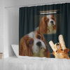 Cute Cavalier King Charles Spaniel Print Shower Curtain-Free Shipping - Deruj.com