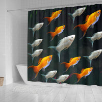 Molly Fish (Poecilia Sphenops) Print Shower Curtains-Free Shipping - Deruj.com