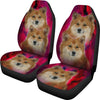 Icelandic Sheepdog On Pink Print Car Seat Covers-Free Shipping - Deruj.com