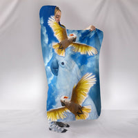 Salmon Crested Cockatoo Print Hooded Blanket-Free Shipping - Deruj.com