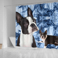 Boston Terrier Print Shower Curtain-Free Shipping - Deruj.com