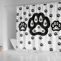 Dog Paws Print Shower Curtain-Free Shipping - Deruj.com
