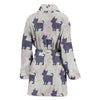 Silky Terrier Dog Pattern Print Women's Bath Robe-Free Shipping - Deruj.com