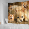 Pomeranian Print Shower Curtains-Free Shipping - Deruj.com