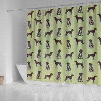 German Shorthaired Pointer Dog Pattern Print Shower Curtains-Free Shipping - Deruj.com