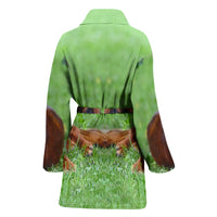 Dachshund Dog Print Women's Bath Robe-Free Shipping - Deruj.com
