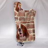 Irish Red and White Setter Print Hooded Blanket-Free Shipping - Deruj.com