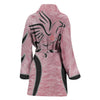 Percheron Horse Print On Pink Women's Bath Robe-Free Shipping - Deruj.com