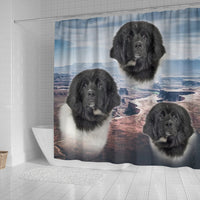 Lovely Newfoundland Dog Print Shower Curtains-Free Shipping - Deruj.com