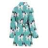 Lovely Japanese Chin Dog Pattern Print Women's Bath Robe-Free Shipping - Deruj.com