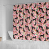 Rottweiler Dog Floral Print Shower Curtain-Free Shipping - Deruj.com