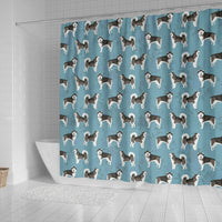 Alaskan Malamute Dog Pattern Print Shower Curtains-Free Shipping - Deruj.com