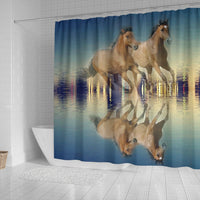 Amazing Mountain Pleasure Horse Print Shower Curtain-Free Shipping - Deruj.com