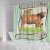Red Brangus Cattle (Cow) Art Print Shower Curtain-Free Shipping - Deruj.com
