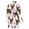 Amazing Miniature Pinscher Dog Patterns Print Women's Bath Robe-Free Shipping - Deruj.com