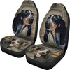 Bluetick Coonhound Print Car Seat Covers- Free Shipping - Deruj.com