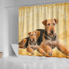 Airedale Terrier Print Shower Curtains-Free Shipping - Deruj.com