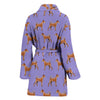 Irish Terrier Dog Pattern Print Women's Bath Robe-Free Shipping - Deruj.com