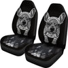 French Bulldog Art Print Black&White Car Seat Covers- Free Shipping - Deruj.com