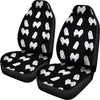 American Eskimo Dog Pattern On Black Print Car Seat Covers-Free Shipping - Deruj.com