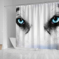 Siberian Husky Face Print Shower Curtains-Free Shipping - Deruj.com