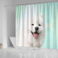 Lovely Samoyed dog Print Shower Curtain-Free Shipping - Deruj.com