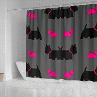 Scottish Terrier Dog Print Shower Curtain-Free Shipping - Deruj.com