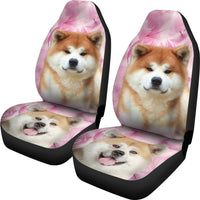Akita Dog On Pink Print Car Seat Covers-Free Shipping - Deruj.com