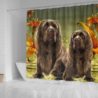 Sussex Spaniel Print Shower Curtains-Free Shipping - Deruj.com