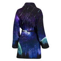 Outer Space Galaxy Print Women's Bath Robe-Free Shipping - Deruj.com