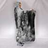 German Shepherd Black And White Print Hooded Blanket-Free Shipping - Deruj.com