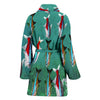 Neon Tetra Fish Print Women's Bath Robe-Free Shipping - Deruj.com