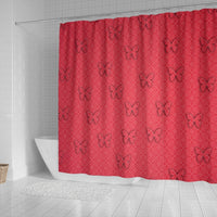 Butterfly Print On Red Shower Curtain-Free Shipping - Deruj.com