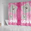 Pomeranian Dog Love Print Shower Curtain-Free Shipping - Deruj.com