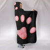 Pink Paws Print Hooded Blanket-Free Shipping - Deruj.com