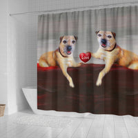 Border Terrier Love Print Shower Curtain-Free Shipping - Deruj.com