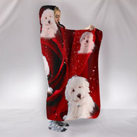 Old English Sheepdog Print Hooded Blanket-Free Shipping - Deruj.com