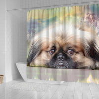 Funny Pekingese Dog Print Shower Curtains-Free Shipping - Deruj.com