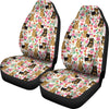 Yorkie Dog Floral Print Car Seat Covers-Free Shipping - Deruj.com