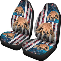 BullMastiff Dog Floral Print Car Seat Covers-Free Shipping - Deruj.com