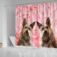 Berger Picard On Pink Print Shower Curtains-Free Shipping - Deruj.com