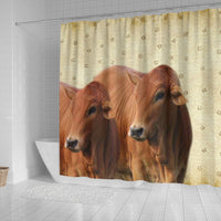 Cute Boran cattle (cow) Print Shower Curtain-Free Shipping - Deruj.com