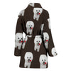 Cute Bichon Frise Dog Print Women's Bath Robe-Free Shipping - Deruj.com