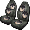 Finnish Lapphund On Black Print Car Seat Covers-Free Shipping - Deruj.com