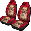 Border Terrier On Rose Print Car Seat Covers-Free Shipping - Deruj.com