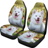 White Shepherd Dog Print Car Seat Covers-Free Shipping - Deruj.com